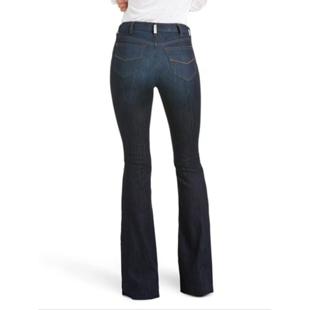 NEW Ariat REAL High Rise Flare Jeans Size 28 Dark Wash Denim Ophelia 071 (NWT) - Picture 7 of 8